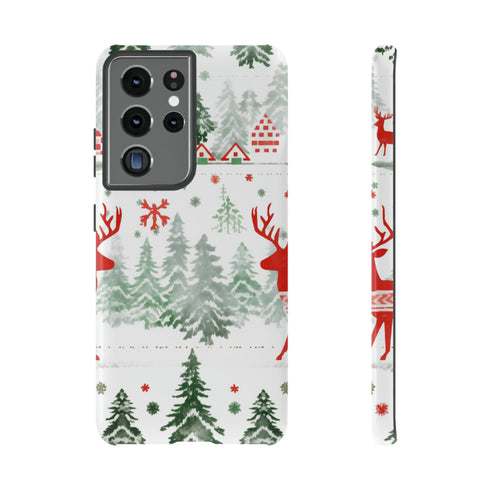 Nordic Christmas Print - Impact Resistant Phone Case Samsung Galaxy S21 Ultra Glossy